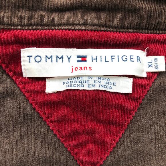 Tommy Hilfiger Jeans Brown Corduroy Trucker Jacket Womens XL Brown - Picture 3 of 10